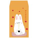 画像1: ポチ袋 うさぎもさん ほんのきもち (1)