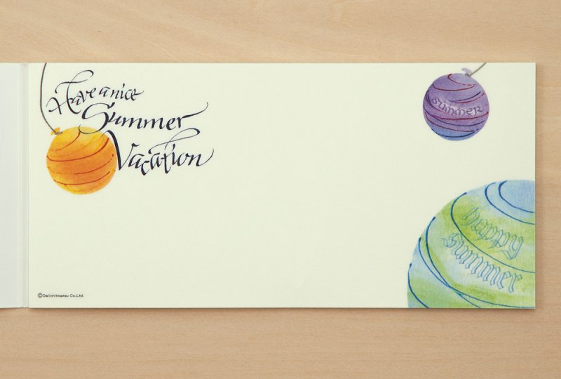 画像2: 安野由希 カリグラフィーデザイン 一筆箋 -水風船- (2)